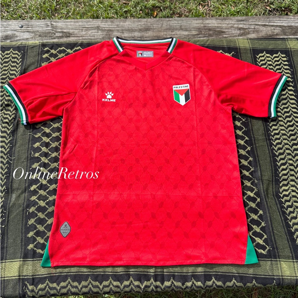 Palestine national team 2025 2026 season Home away Jersey Red Kelme Soccer